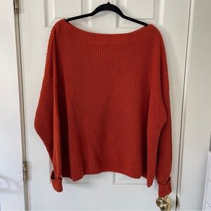 Orange Boatneck Sweater
